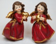 Engel Luxusserie 13x9x7cm rot /wertig - Profit Point Warenhandel